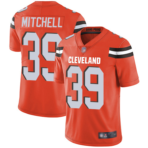Cleveland Browns Terrance Mitchell Men Orange Limited Jersey #39 NFL Football Alternate Vapor Untouchable->cleveland browns->NFL Jersey